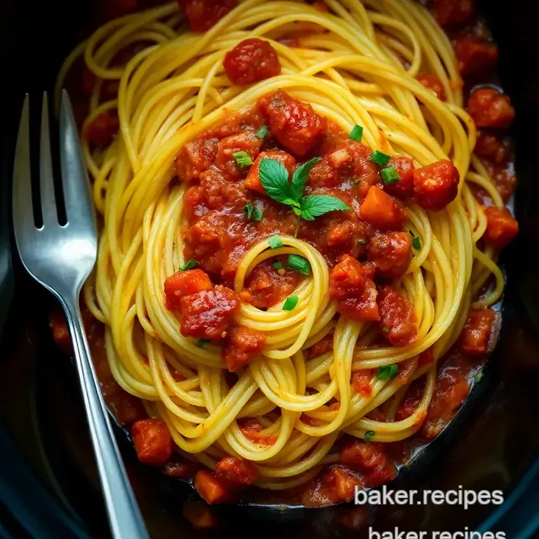 Crockpot Spaghetti Squash Delight: a Wholesome Twist on Classic Pasta presentation