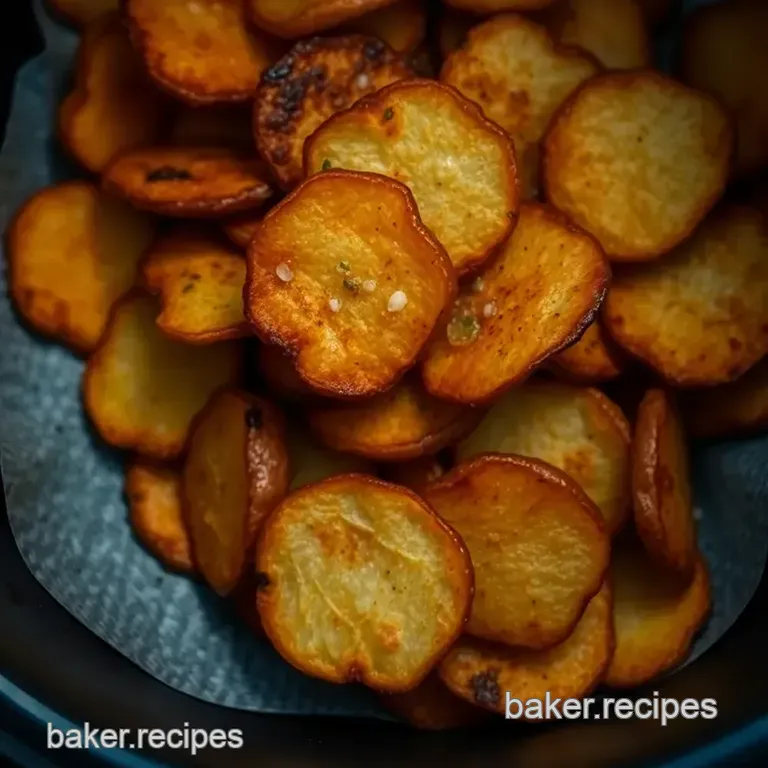 Crunchy Air Fryer Potato Chips presentation