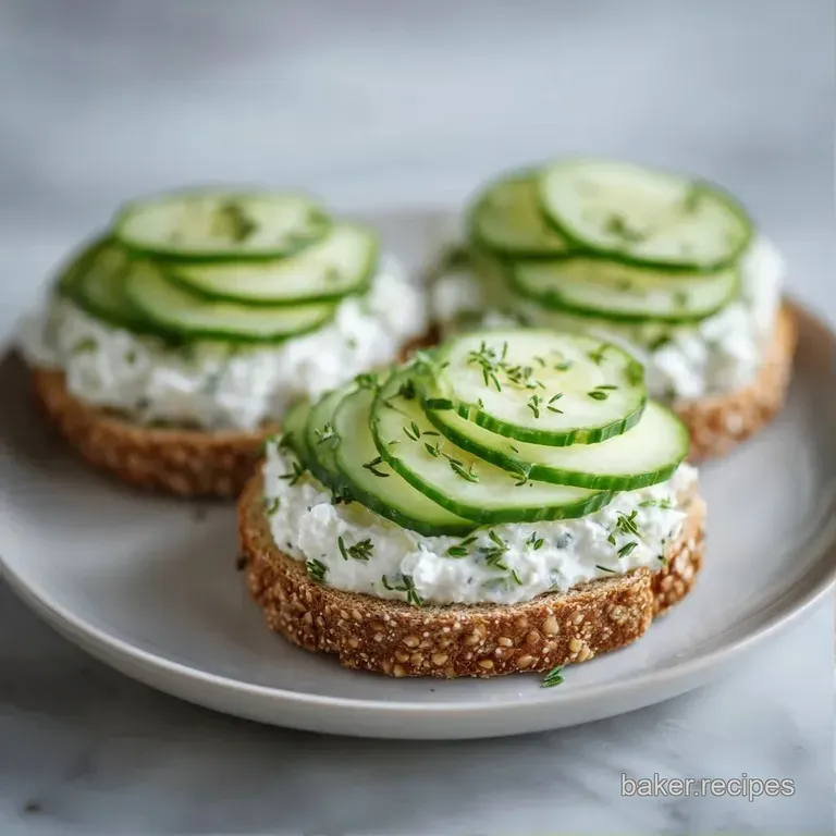 A neat platter of crustless tea sandwiches with vibrant cucumber slices, arranged on a white porcelain dish.