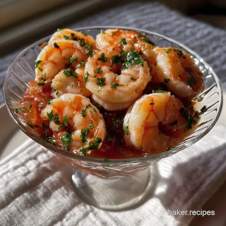 The Ultimate Cupids Shrimp Cocktail presentation