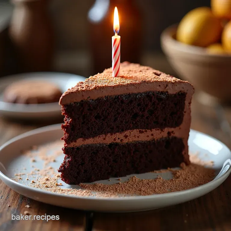Dark Chocolate Stout Cake with Salted Caramel Buttercream presentation