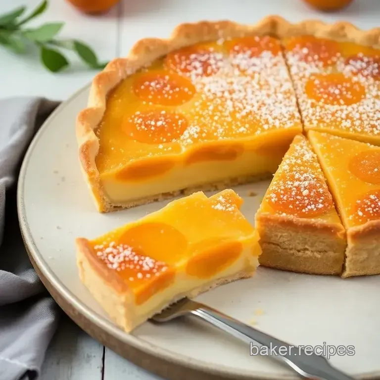 Bake Apricot Buttermilk Pie | Decadent Delight presentation