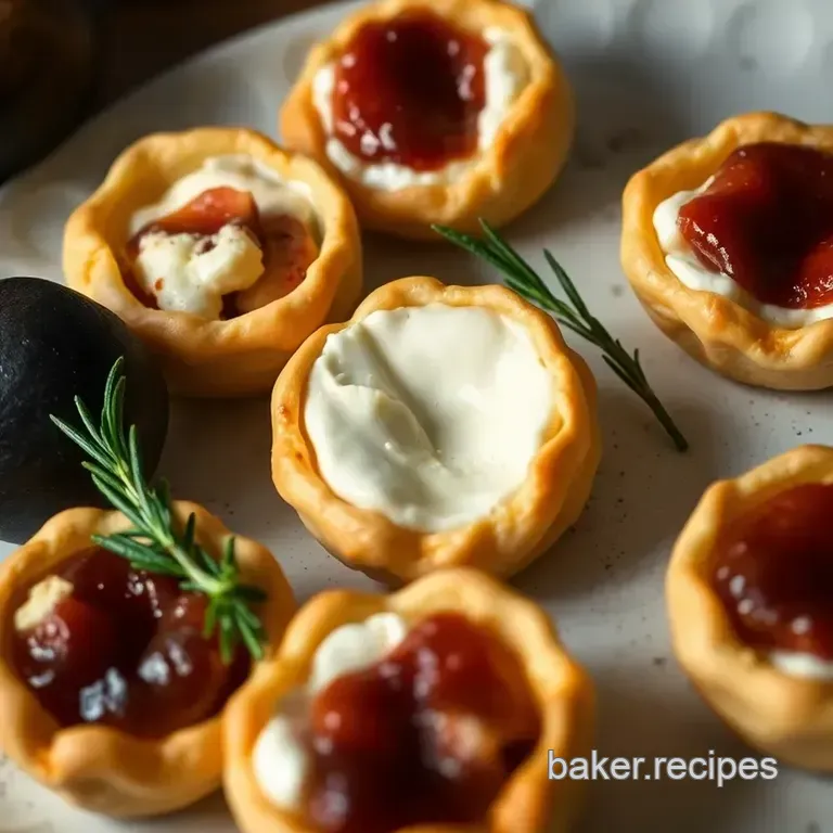 Decadent Brie Bites: Savory Cheese Pastries with a Sweet Twist presentation