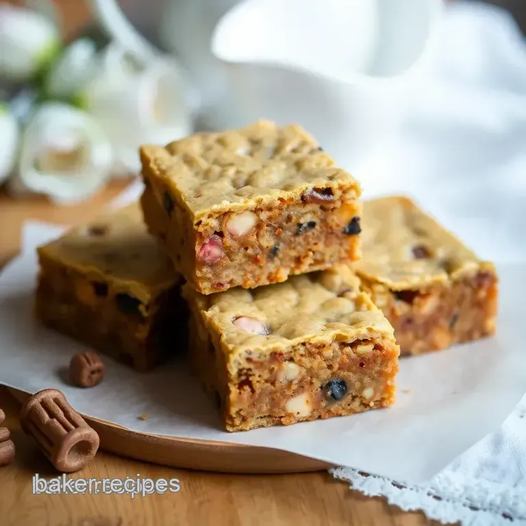Decadent Candy Bar Blondies Delight presentation
