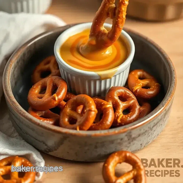 Caramel-Dipped Pretzel Twists presentation