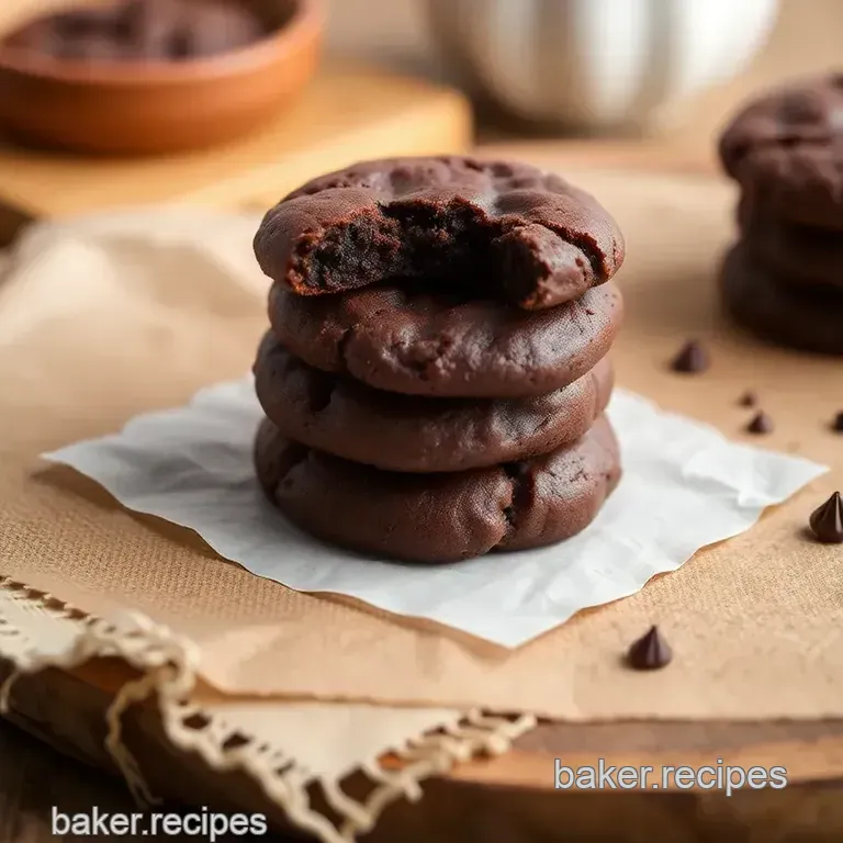 Bake Chocolate Cake Mix Cookies - Easy Treat presentation