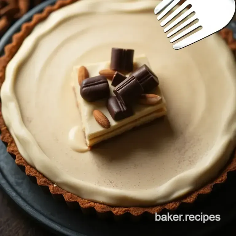 Decadent Chocolate Coconut Almond Tart presentation