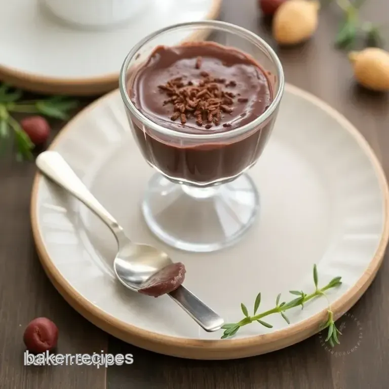Decadent Dark Chocolate Pudding presentation