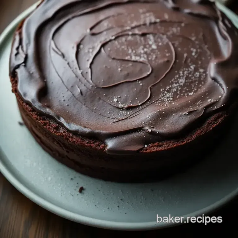 Decadent Dark Chocolate Torte presentation