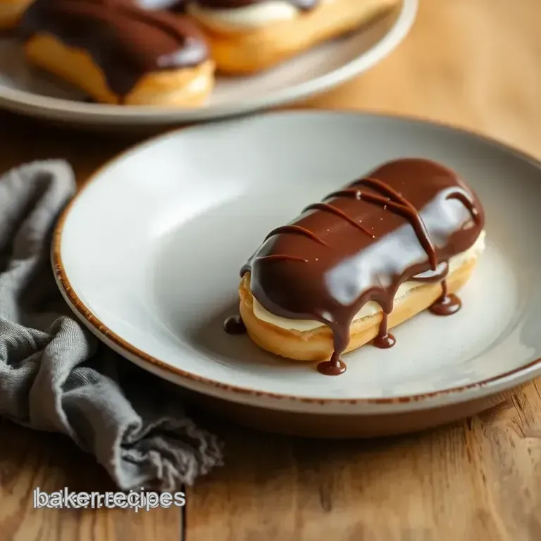 Delightful Bake Eclairs - Creamy Pastry with Chocolate presentation