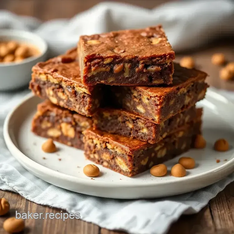 Bake Peanut Butter Brownies presentation