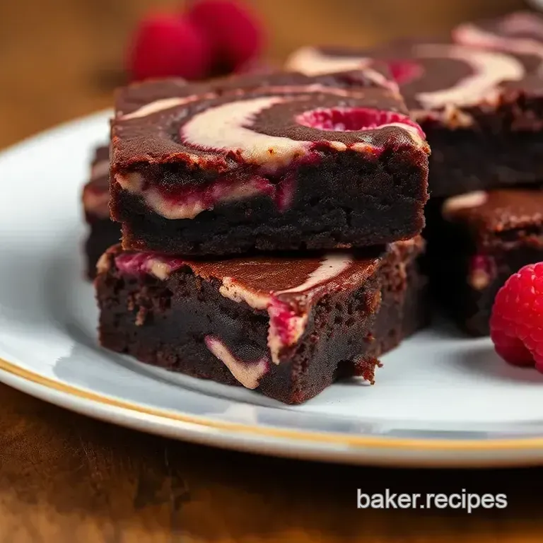 Decadent Raspberry Brownies with Creamy Swirls