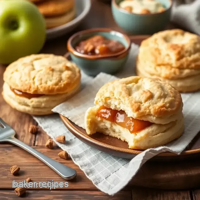 Bake Apple Biscuits with Sweet Filling presentation