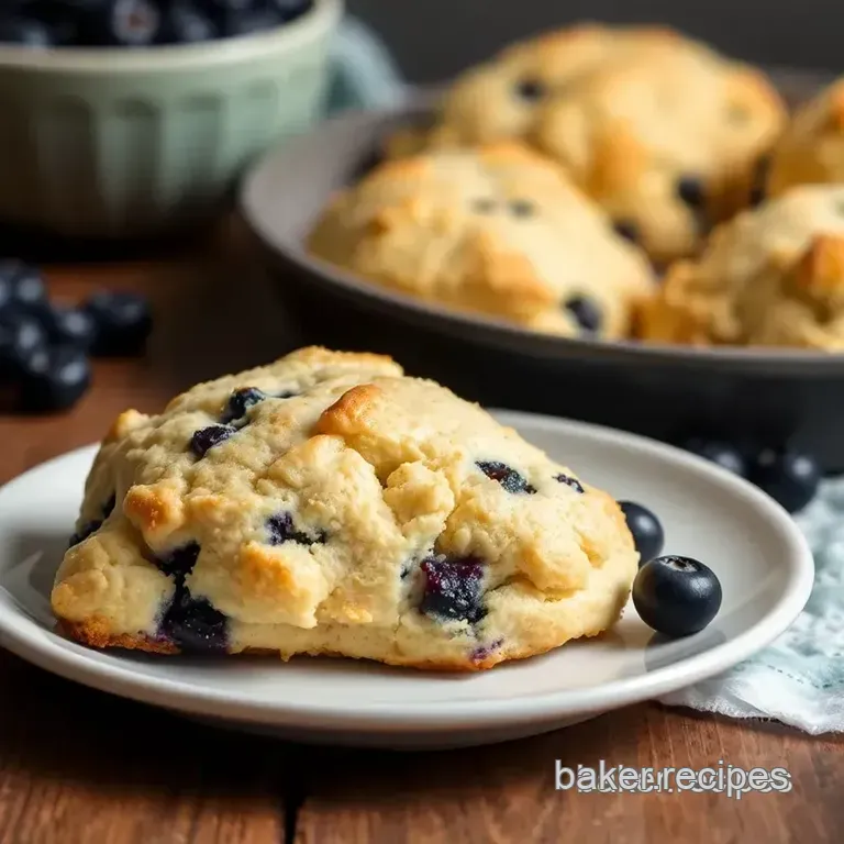Delicious Blueberry Scones with a Golden Crust presentation