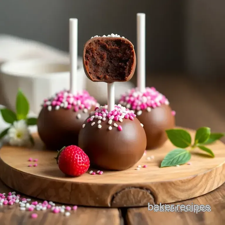 Decadent Chocolate Cake Pops presentation