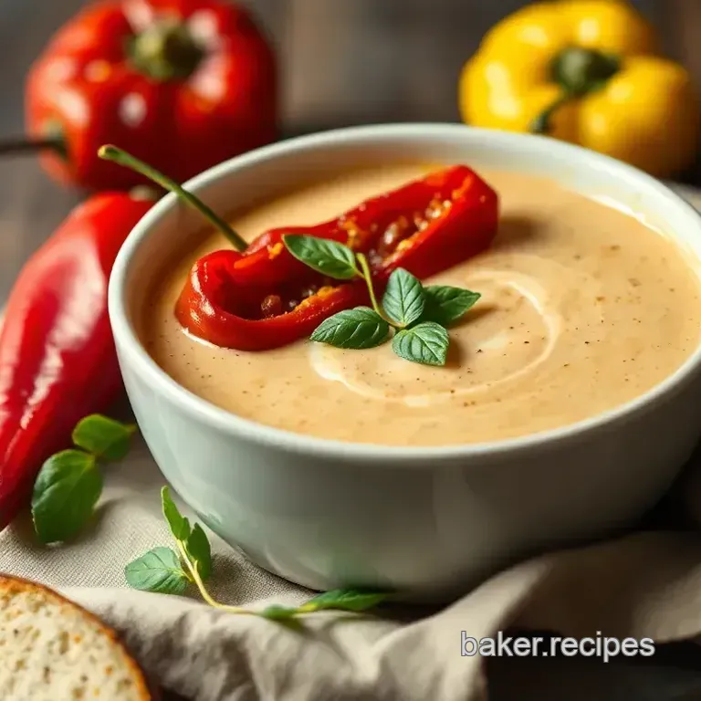 Velvety Roasted Red Pepper Soup