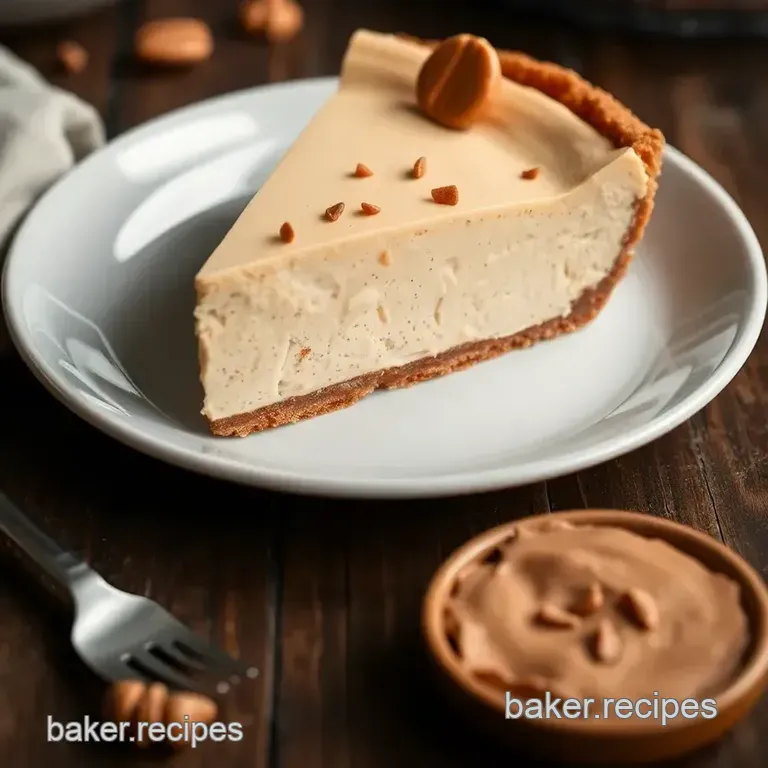 No-Bake Peanut Butter Pie - Creamy & Easy presentation
