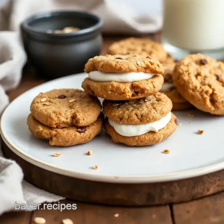 Irresistible Bake Oats Cookies with Creamy Filling presentation