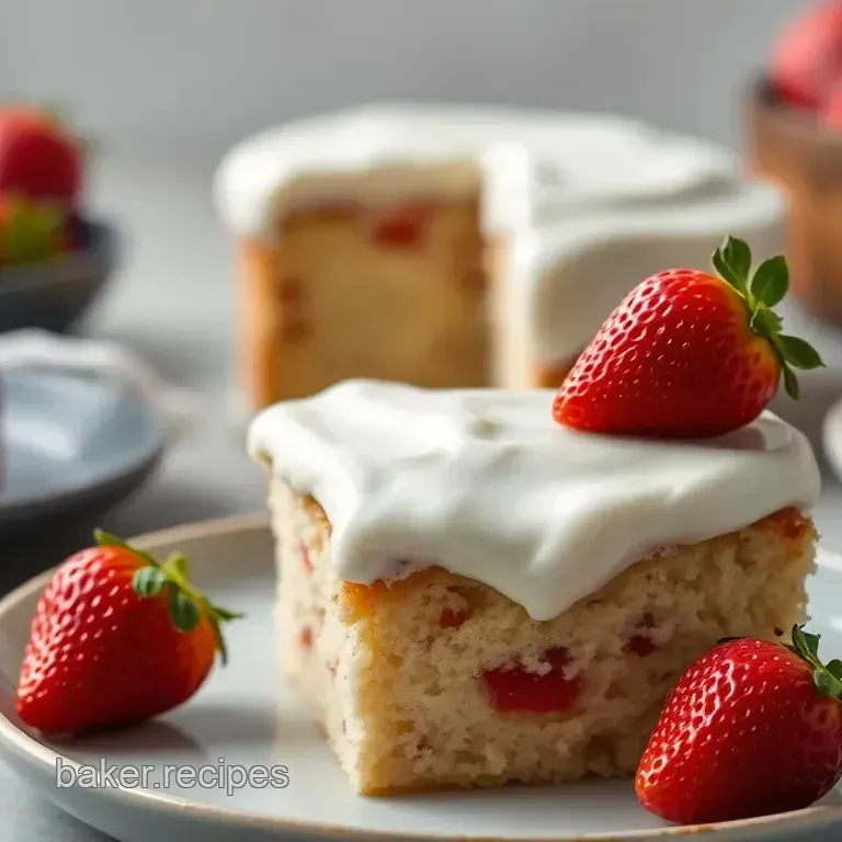 Delicious Strawberry Cake with Lush Creamy Frosting