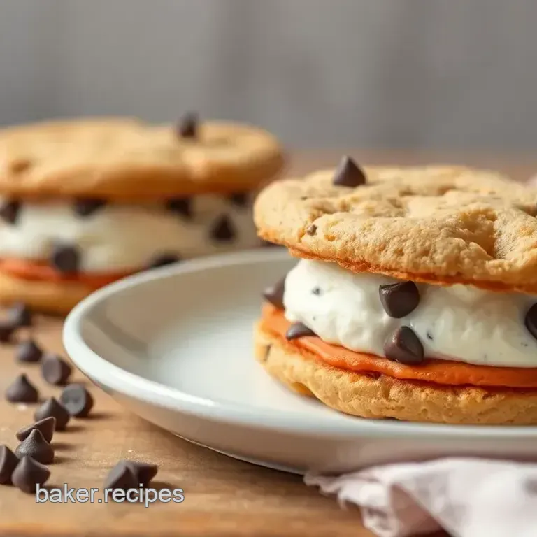 Decadent Chocolate Chip Bake Ice Cream Sandwiches