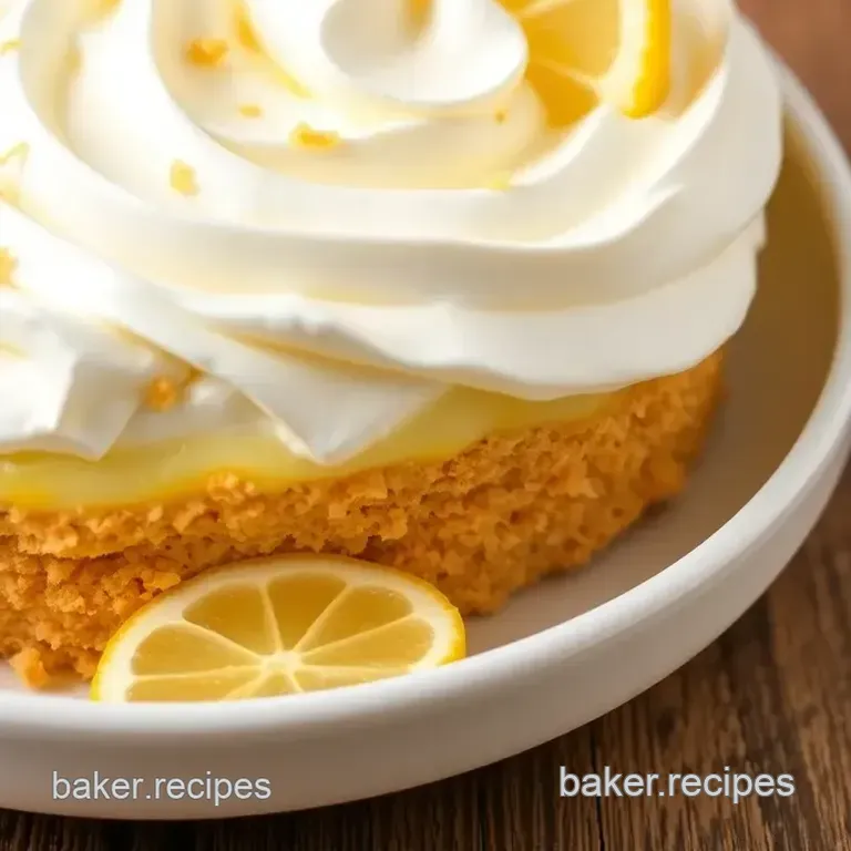 No-Bake Lemon Eclair Cake presentation