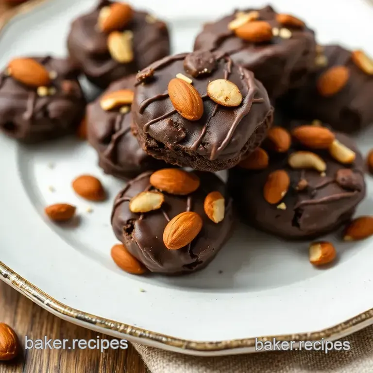 Decadent Dark Chocolate Almond Treats presentation