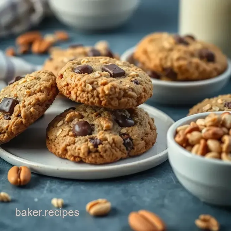 Chewy Chocolate Nut Oatmeal Cookies: A Delightful Bake presentation