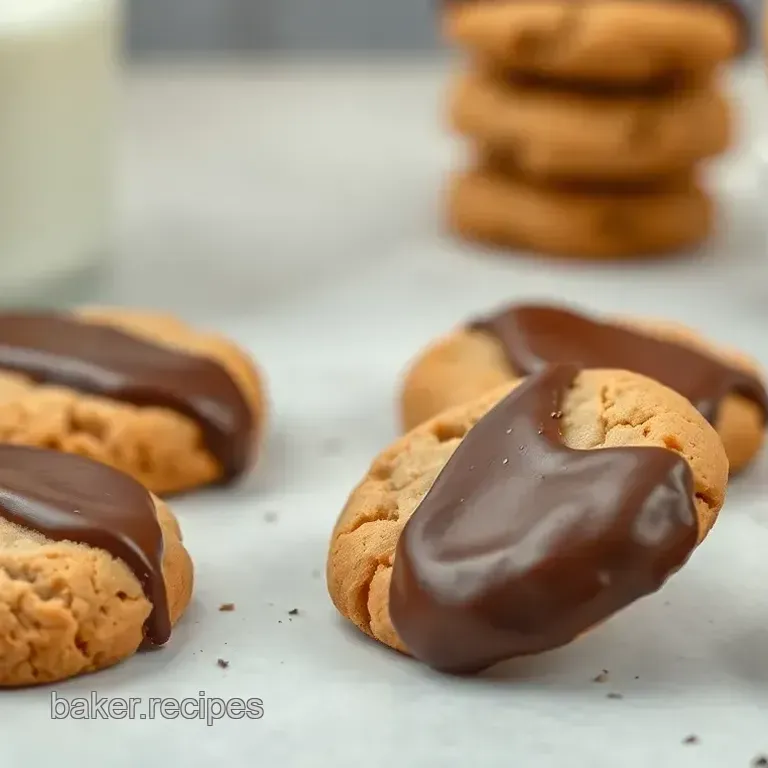 Decadent Peanut Butter Cookies Dipped in Chocolate