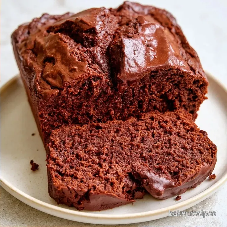 Fudgy Double Chocolate Loaf Cake
