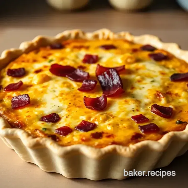 Easiest Ever Cheesy Bacon Quiche