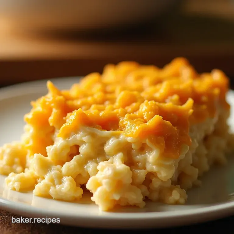 Easy Cheesy Hashbrown Casserole presentation