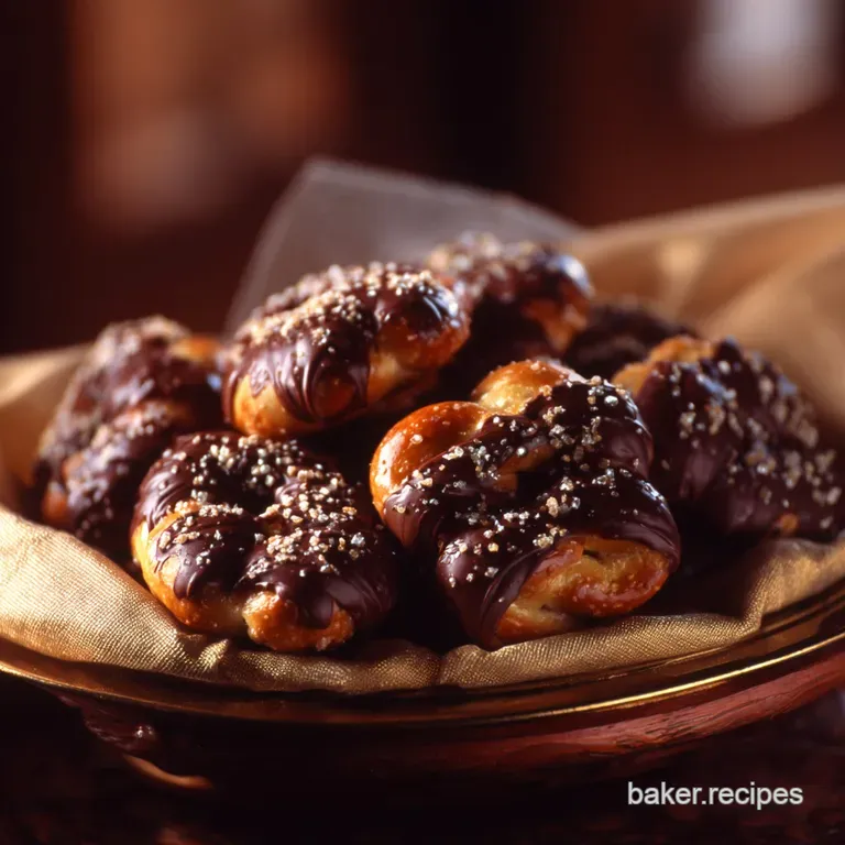 Pretzel Hugs or Pretzel Bites the Cracking Salted Caramel Chocolate Recipe presentation