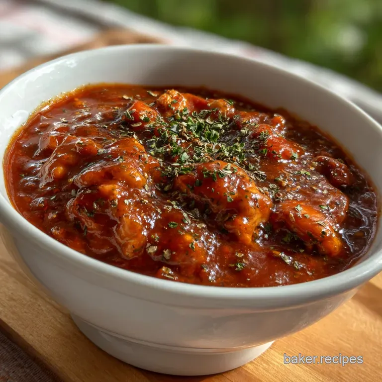 Easy Crockpot Meat Sauce: Set It Forget It presentation