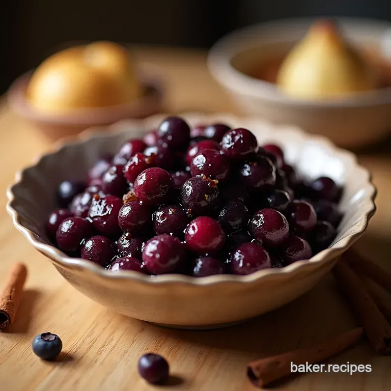 Blueberry Chutney with a Hint of Ginger and Spice presentation