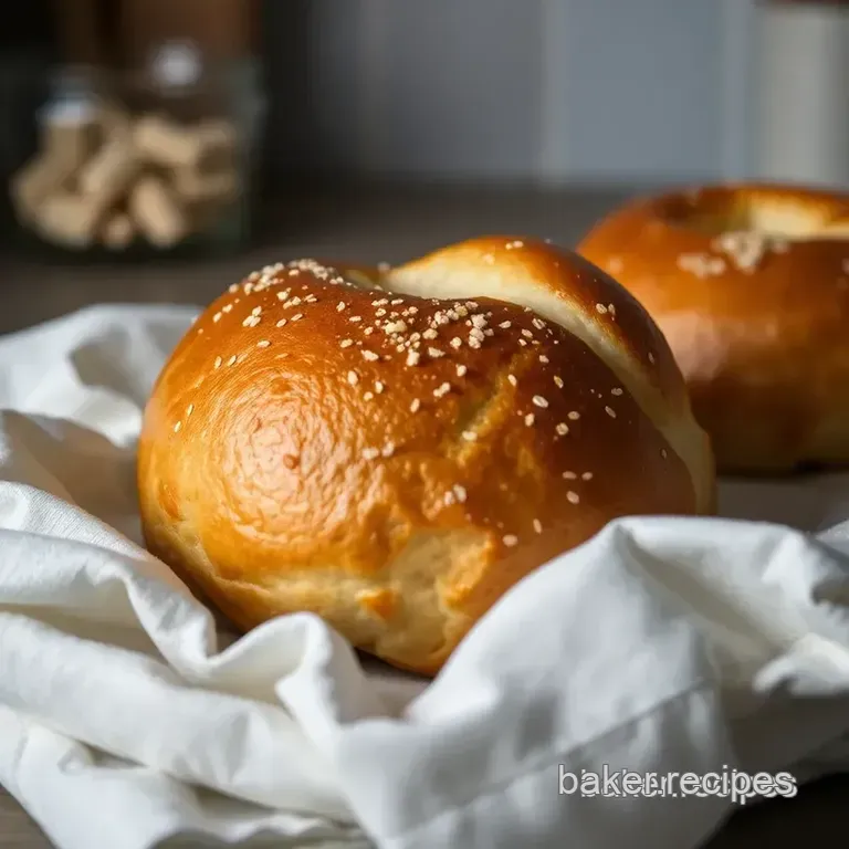Easy Homemade Pretzel Rolls presentation