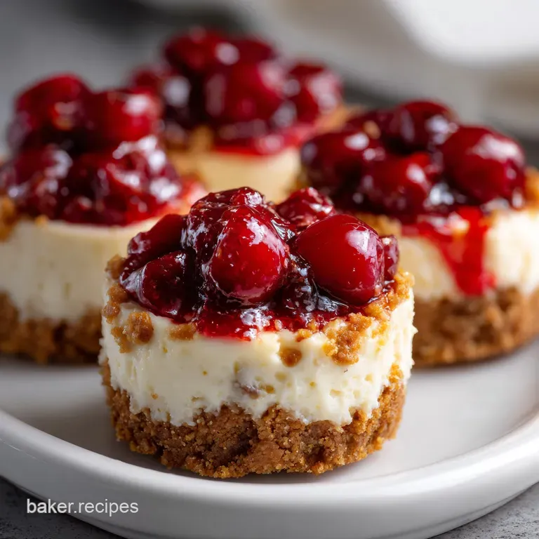 Mini Cherry Cheesecakes Recipe: Easy Graham Cracker Crust