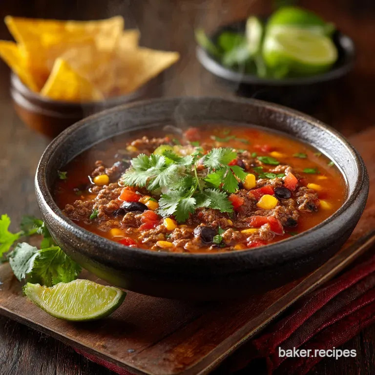 Taco Soup: the Ultimate Hearty One-Pot Comfort Meal presentation