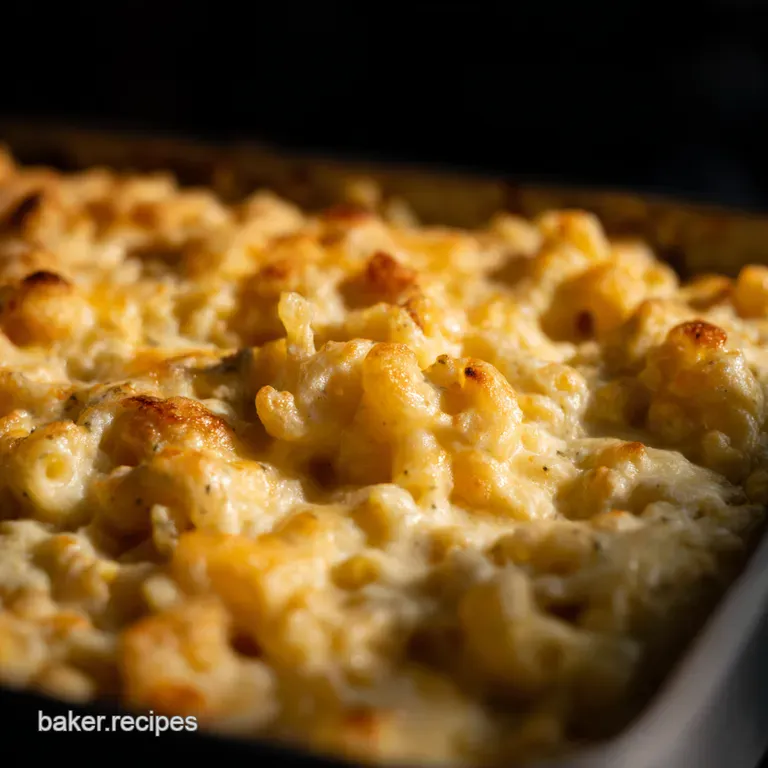 Easy Peasy Lemon Squeezy Baked Mac & Cheese presentation