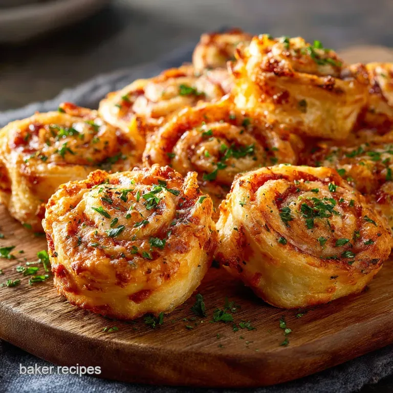 Pizza Bites Recipe: Ultimate Flaky Puff Pastry Pinwheels (Oven Baked) presentation