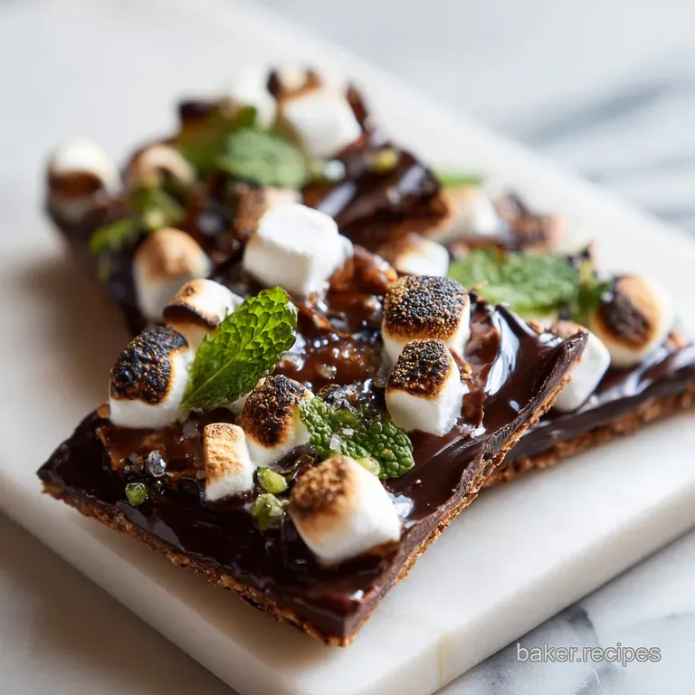 S mores Bark: No Bake Chocolate Crunch