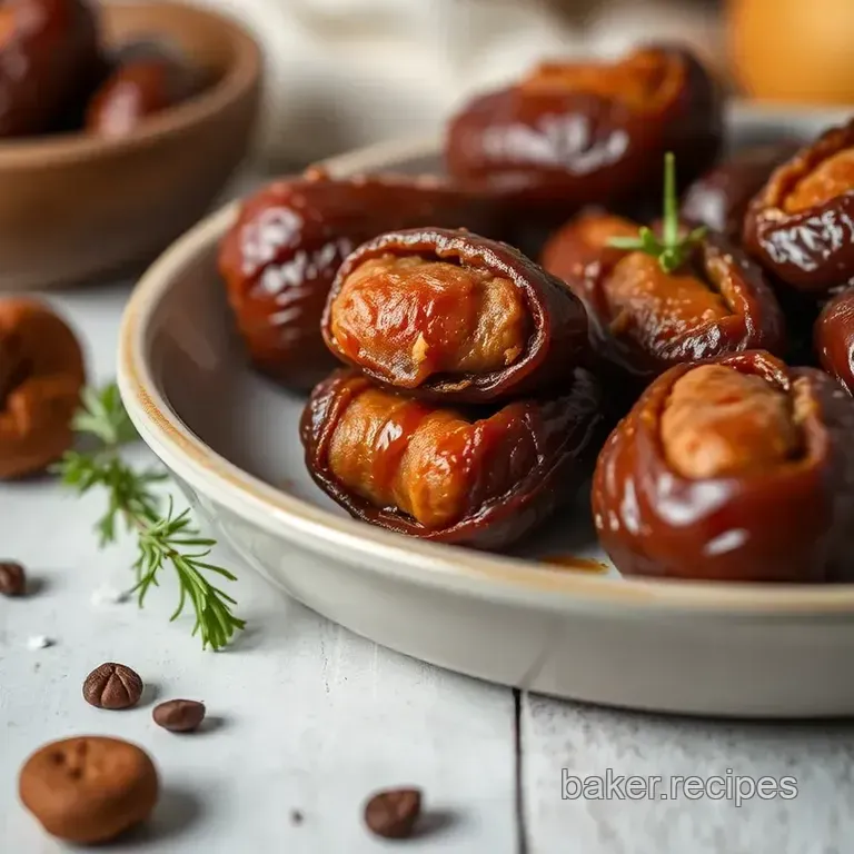 Bake Sausage Stuffed Dates presentation
