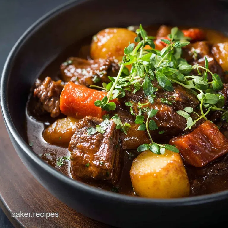 Slow Cooker Recipe: the Sunday Best Beef and Ale Stew presentation