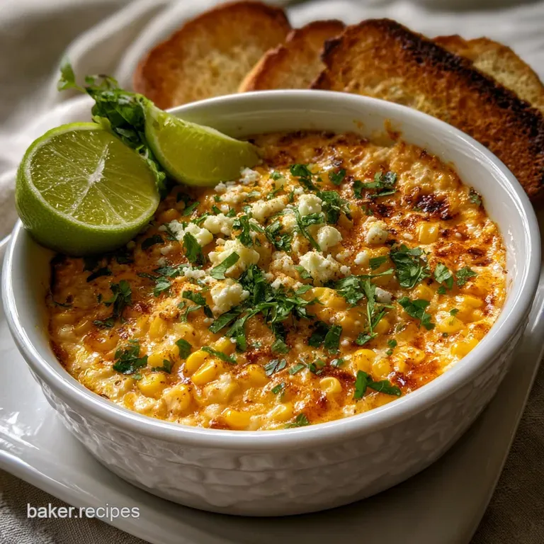 Easy Slow Cooker Mexican Street Corn Dip presentation