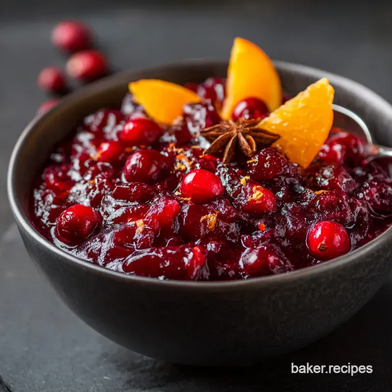 Cranberry Sauce: Easy Spiced Compote with Fresh Orange Zest presentation