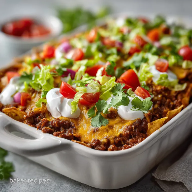 Easy Taco Bake Recipe with Velvety Cheese