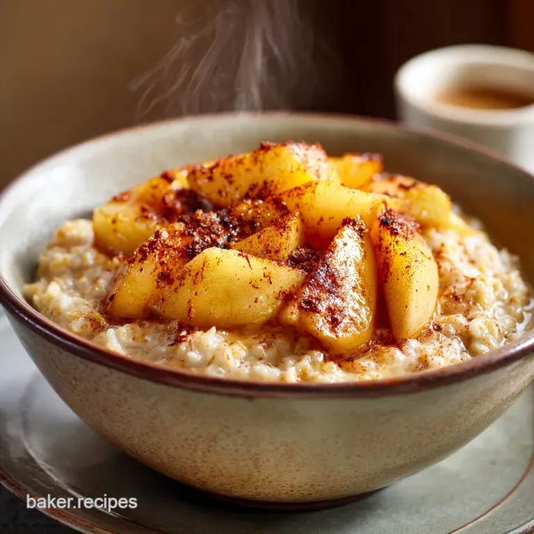 EggFree Breakfast Porridge: Spiced Apple Walnut Maple Bowl