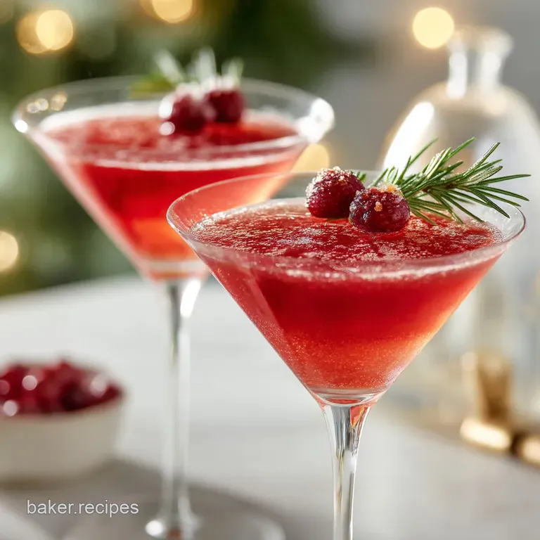 Christmas Cocktails: Festive Fir Berry Martini presentation