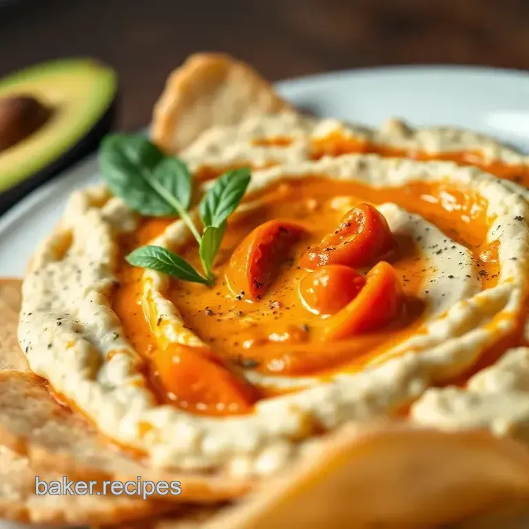 Roasted Tomato Avocado Feta Dip