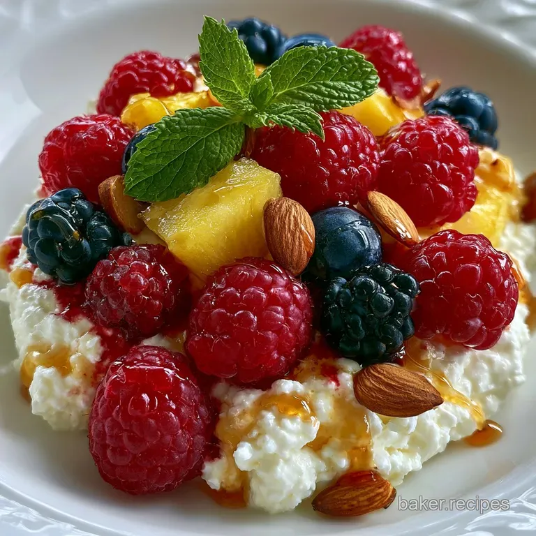 Fruit and Cottage Cheese Plate: High-Protein