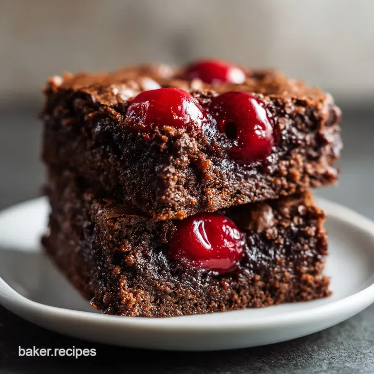 Cherry Brownie Bars With Cream Cheese Swirl